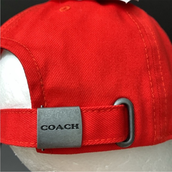 NWT Coach Red Cap with Coach Insignia on Front and adjustable back. - Picture 15 of 15